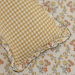 MORADO Morado 5 Pcs Frill Cushion Cover Set 16x16 Inches – Sunny Flora Floral Print