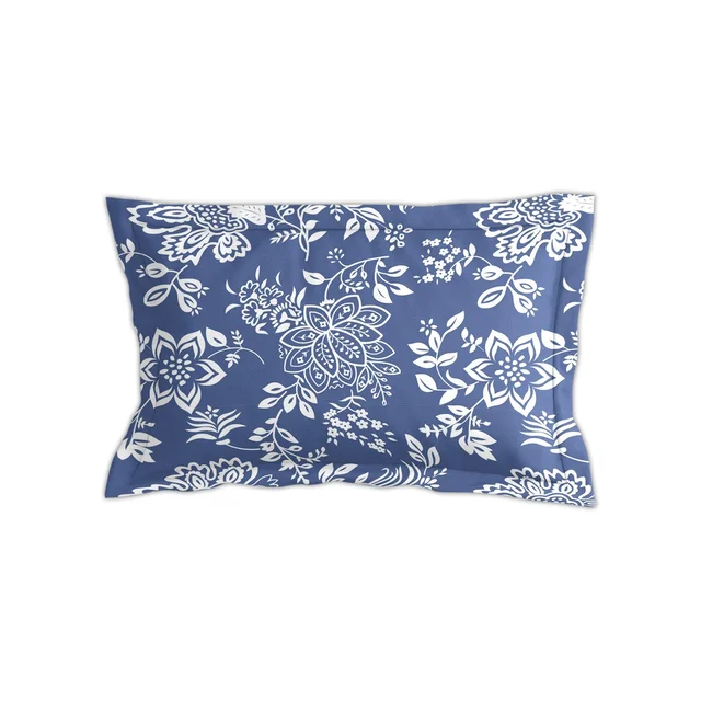 Morado MORADO Premium Glace Cotton Single Flat Bedsheet with 1 King Size Pillow Cover (60x90 Inches)-Blue - 60x90 inches