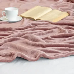MORADO 190 GSM Flannel Super Soft Warm Double Blanket for Winters - 90x90 Inches, Mocha - Mocha