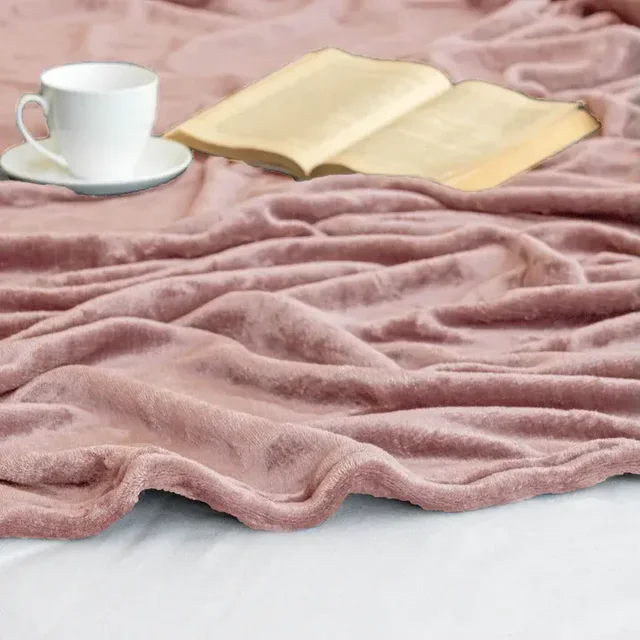MORADO 190 GSM Flannel Super Soft Warm Double Blanket for Winters - 90x90 Inches, Mocha - Mocha