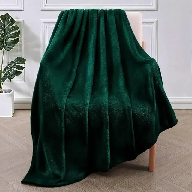 MORADO 190 GSM Flannel Super Soft Warm Single Blanket for Winters - 60x90 Inches, Olive Green - Olive Green