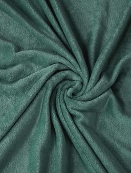 MORADO 190 GSM Flannel Super Soft Warm Elastic Fitted Single Bed Bedsheet with 1 Pillow Covers for Winters - 36x72x8 Inches, Olive Green - Olive Green
