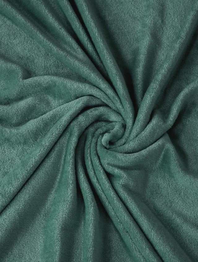 MORADO 190 GSM Flannel Super Soft Warm Elastic Fitted Single Bed Bedsheet with 1 Pillow Covers for Winters - 36x72x8 Inches, Olive Green - Olive Green
