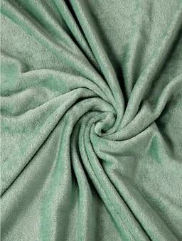 MORADO 190 GSM Flannel Super Soft Warm Elastic Fitted Double Bed Bedsheet with 2 Pillow Covers for Winters - 72x78x8 Inches, Sea Green - Sea Green