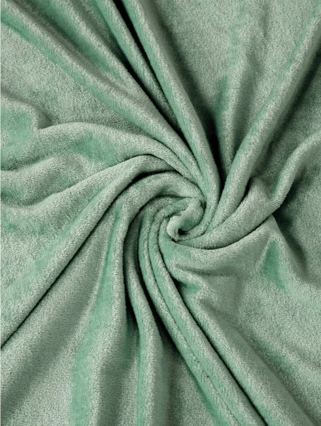MORADO 190 GSM Flannel Super Soft Warm Elastic Fitted Double Bed Bedsheet with 2 Pillow Covers for Winters - 72x78x8 Inches, Sea Green - Sea Green