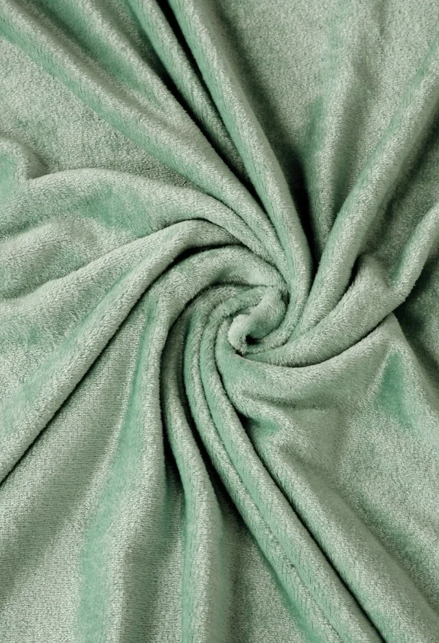 MORADO 190 GSM Flannel Super Soft Warm Elastic Fitted Single Bed Bedsheet with 1 Pillow Covers for Winters - 36x72x8 Inches, Sea Green - Sea Green