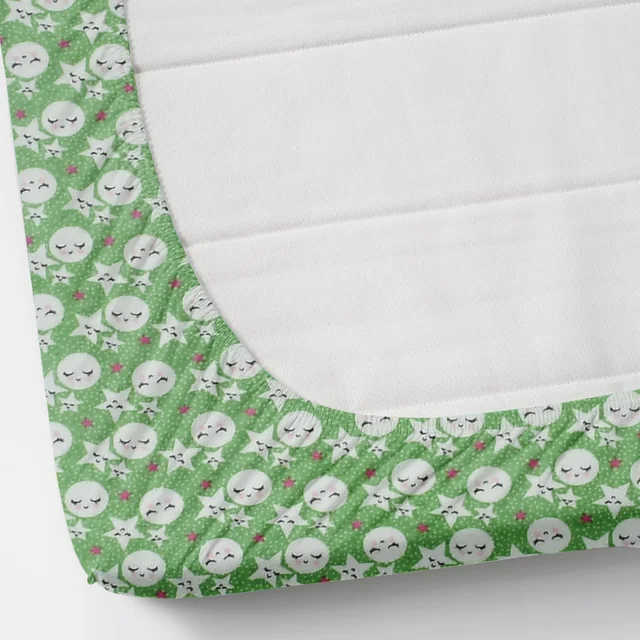 MORADO 190 GSM Flannel Super Soft Warm Elastic Fitted Single Bed Cartoon Print Bedsheet with 1 Pillow Covers for Winters - 36x72x8 Inches, Light Green - Light Green