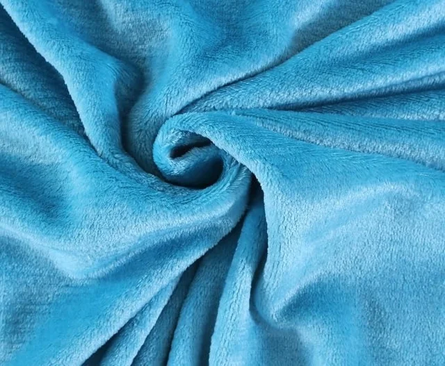 MORADO 190 GSM Flannel Super Soft Warm Double Bed Bedsheet with 2 Pillow Covers for Winters - 90x100 Inches, Aqua - Aqua
