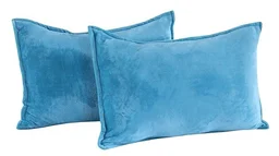 MORADO 190 GSM Flannel Super Soft Warm Double Bed Bedsheet with 2 Pillow Covers for Winters - 90x100 Inches, Aqua - Aqua