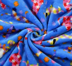 MORADO 190 GSM Flannel Super Soft Warm Double Blanket for Winters - 90x90 Inches, Blue - 90x90 Inches, Blue