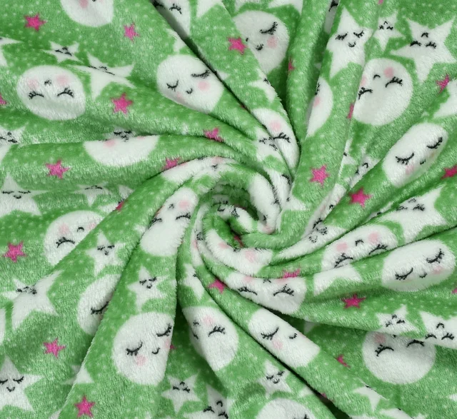 MORADO 190 GSM Flannel Super Soft Warm Single Bed Cartoon Print Bedsheet with 1 Pillow Covers for Winters - 60x90 Inches, Light Green - Light Green