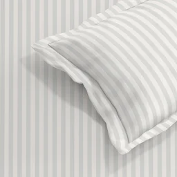 MORADO Premium Glace Cotton Stripe Double Flat Bedsheet With 2 Pillow Covers for Home/Hotels/Guest House (90x100 Inches)-Ivory
