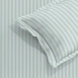 MORADO Premium Glace Cotton Stripe Double Flat Bedsheet With 2 Pillow Covers for Home/Hotels/Guest House (90x100 Inches)-Silvergrey
