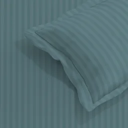 MORADO Premium Glace Cotton Stripe Single Flat Bedsheet With 1 Pillow Cover for Home/Hotels/Guest House (60x90 Inches)-Smokegrey