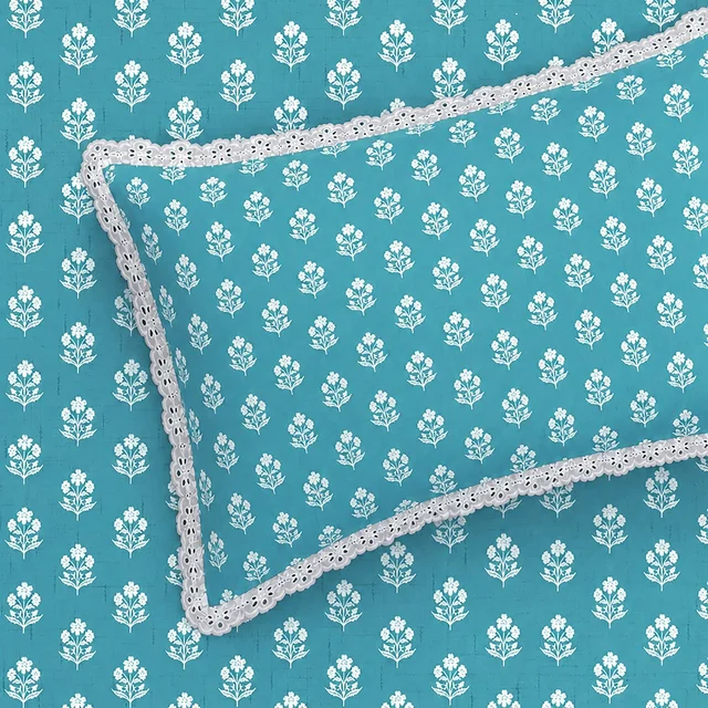 MORADO DBS FLAT AQUA FLORAL WHITE LACE