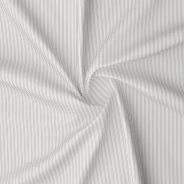 MORADO Glace Cotton Plain Stripe Double Duvet Cover 90x100 Inches | Soft, Breathable & Durable Cotton Duvet Cover for Double Bed(Ivory)