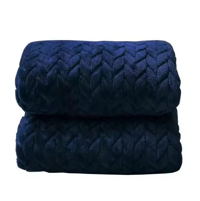 Morado MORADO 230 GSM Flannel Super Soft Warm Single Blanket for Winters - 60x90 Inches, Navy Blue - 60X90 Inches, Navy Blue