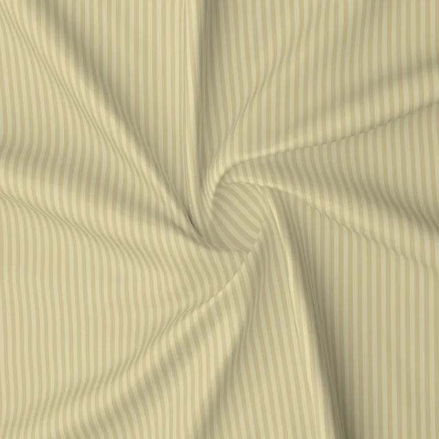 MORADO Premium Glace Cotton Stripe Double Flat Bedsheet With 2 Pillow Covers for Home-Hotels-Guest House (90x100 Inches)-Beige