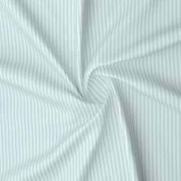 MORADO Premium Glace Cotton Stripe Double Fitted Bedsheet With 2 Pillow Covers for Home/Hotels/Guest House (72x78x8) Inches-Lightgrey