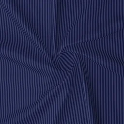 MORADO Premium Glace Cotton Stripe Double Flat Bedsheet With 2 Pillow Covers for Home/Hotels/Guest House (90x100 Inches)-Navyblue