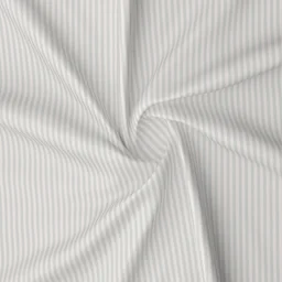MORADO Premium Glace Cotton Stripe Single Fitted Bedsheet With 1 Pillow Cover for Home/Hotels/Guest House (36x72x8 Inches)-Ivory