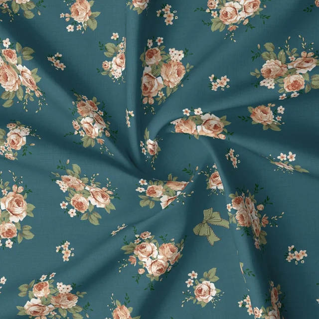 Morado MORADO Premium Glace Cotton Single Flat Bedsheet with 1 King Size Pillow Cover (60x90 Inches)-Teal - 60x90 inches
