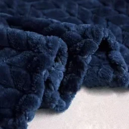 Morado MORADO 230 GSM Flannel Super Soft Warm Double Blanket for Winters - 90x90 Inches, Navy Blue - Navy Blue