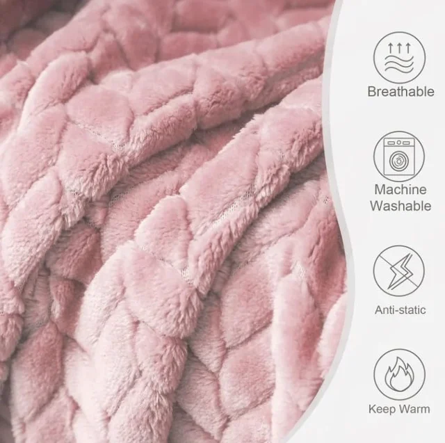 Morado MORADO 230 GSM Flannel Super Soft Warm Single Blanket for Winters - 60x90 Inches, Onion Pink - 60X90 inches, Onion Pink