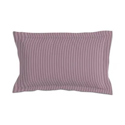 MORADO Premium Glace Cotton Stripe Single Flat Bedsheet With 1 Pillow Cover for Home/Hotels/Guest House (60x90 Inches)-Mauve