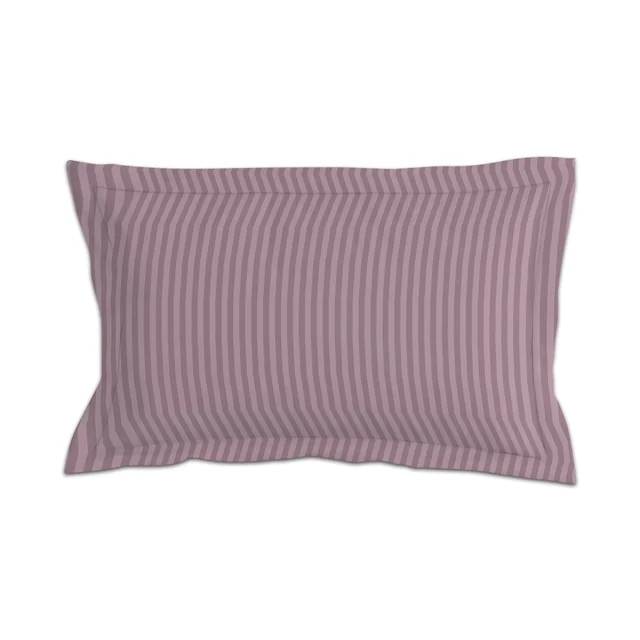 MORADO Premium Glace Cotton Stripe Single Flat Bedsheet With 1 Pillow Cover for Home/Hotels/Guest House (60x90 Inches)-Mauve