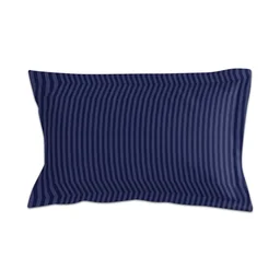 MORADO Premium Glace Cotton Stripe Single Flat Bedsheet With 1 Pillow Cover for Home/Hotels/Guest House (60x90 Inches)-Navyblue