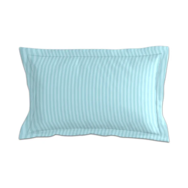 MORADO Premium Glace Cotton Stripe Single Flat Bedsheet With 1 Pillow Cover for Home/Hotels/Guest House (60x90 Inches)-Powderblue