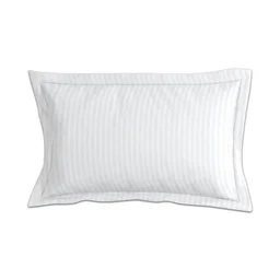 MORADO Premium Glace Cotton Stripe Single Flat Bedsheet With 1 Pillow Cover for Home/Hotels/Guest House (60x90 Inches)-White