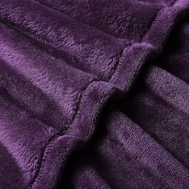 MORADO 190 GSM Flannel Super Soft Warm Single Blanket for Winters - 60x90 Inches, Vintage Maroon - Dark Purple