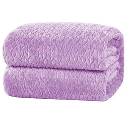 Morado MORADO 230 GSM Flannel Super Soft Warm Single Blanket for Winters - 60x90 Inches, Light Purple - 60X90 Inches, Light Purple