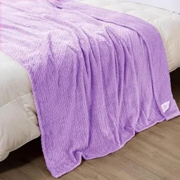 Morado MORADO 230 GSM Flannel Super Soft Warm Single Blanket for Winters - 60x90 Inches, Light Purple - 60X90 Inches, Light Purple