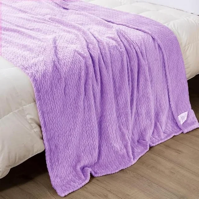Morado MORADO 230 GSM Flannel Super Soft Warm Single Blanket for Winters - 60x90 Inches, Light Purple - 60X90 Inches, Light Purple