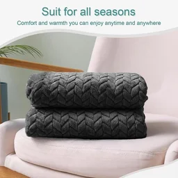 Morado MORADO 230 GSM Flannel Super Soft Warm Single Blanket for Winters - 60x90 Inches, Dark Grey - Dark Gray
