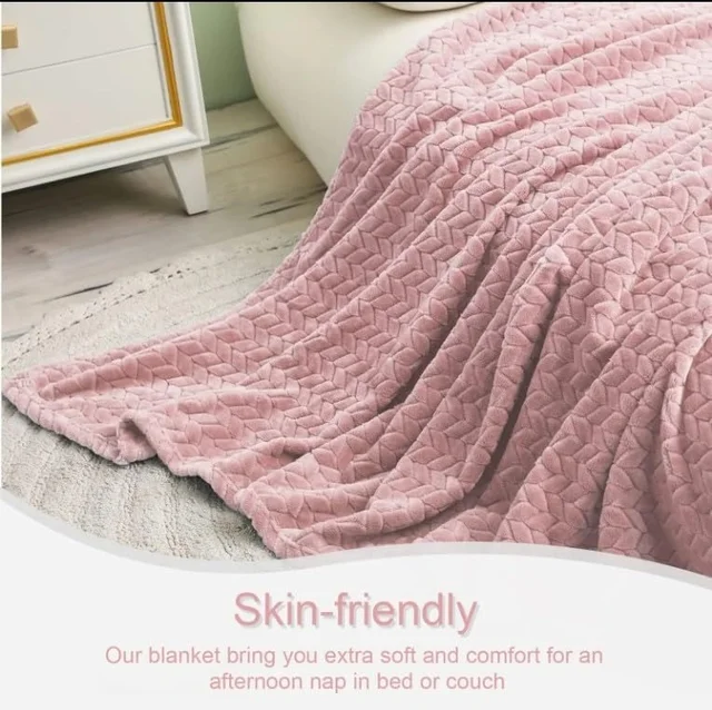 Morado MORADO 230 GSM Flannel Super Soft Warm Single Blanket for Winters - 60x90 Inches, Onion Pink - 60X90 inches, Onion Pink