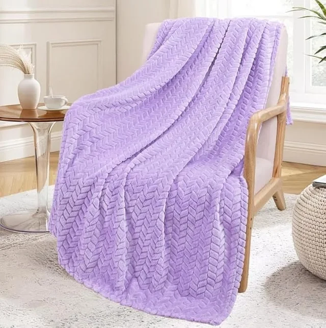 Morado MORADO 230 GSM Flannel Super Soft Warm Single Blanket for Winters - 60x90 Inches, Light Purple - 60X90 Inches, Light Purple