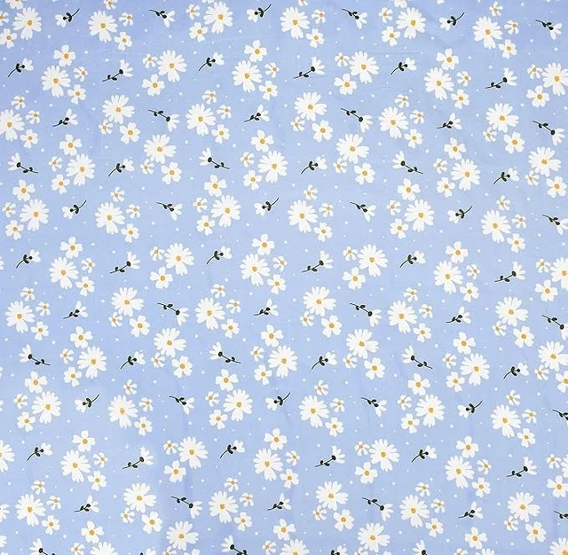 MORADO Premium Glace Cotton Double Bedsheet with 2 King Size Pillow Covers (90x100 Inches) - Light Blue
