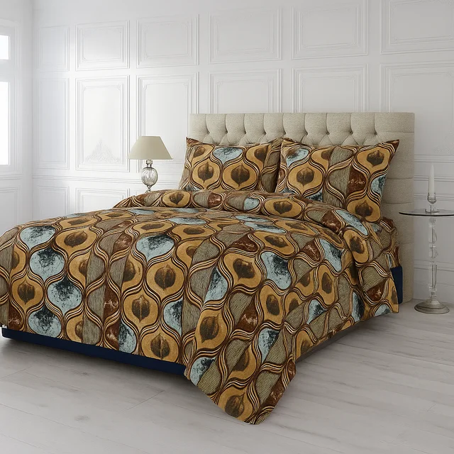 Morado MORADO 190 GSM Flannel Super Soft Warm Double Blanket for Winters - 90x90 Inches, Grey Beige Circles - Grey Beige circle