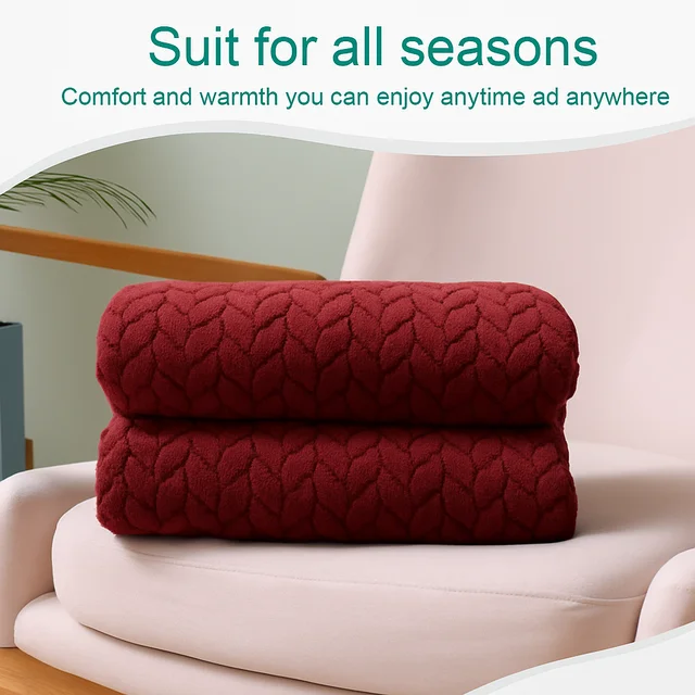 Morado MORADO 230 GSM Flannel Super Soft Warm Single Blanket for Winters - 60x90 Inches, Wine - Wine