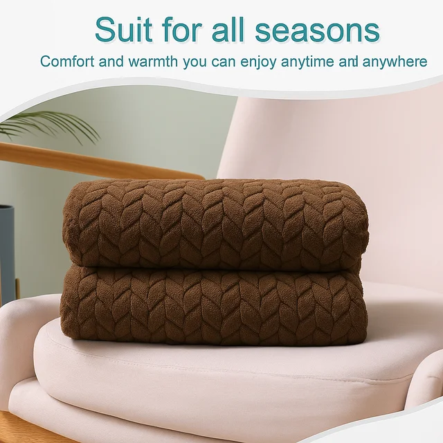 Morado MORADO 230 GSM Flannel Super Soft Warm Single Blanket for Winters - 60x90 Inches, Cofee - Cofee
