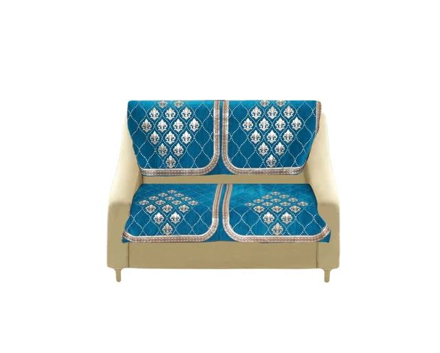 MORADO 7 Seater Sofa Cover Sofa Panel Premium Quality, Chenille for Ultimate Protection and Style Durable, 3+2+2 Settee Slipcover in Aqua, - Aqua