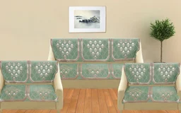 MORADO 7 Seater Sofa Cover Sofa Panel Premium Quality, Chenille for Ultimate Protection and Style Durable, 3+2+2 Settee Slipcover in Light Green, - Light Green