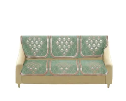 MORADO 7 Seater Sofa Cover Sofa Panel Premium Quality, Chenille for Ultimate Protection and Style Durable, 3+2+2 Settee Slipcover in Light Green, - Light Green
