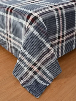 MORADO 190 GSM Flannel Super Soft Warm Single Bed Quilt Cover/Duvet Cover/Rajai Cover/Blanket Cover for Winters with Zipper -60x90 Inches, Light Grey - Light Grey