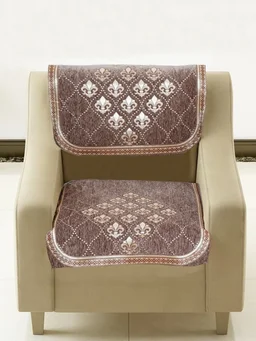 MORADO 5 Seater Sofa Cover Sofa Panel Premium Quality, Chenille for Ultimate Protection and Style Durable, 3+1+1 Settee Slipcover in Brown, - Brown