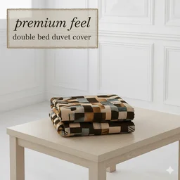 Morado MORADO 190 GSM Flannel Super Soft Warm Single Blanket for Winters - 60x90 Inches, Brown BeigeBlocks - Brown Beige Blocks
